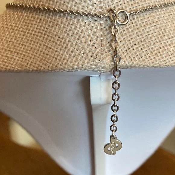 Christian Dior "Pearl" Drop/Dangle & Crystal Rhinestone Pendant Necklace Vintage - Picture 4 of 8